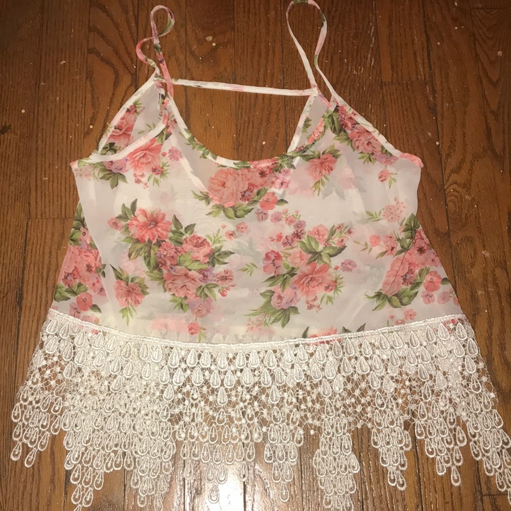 NEW white sheer top